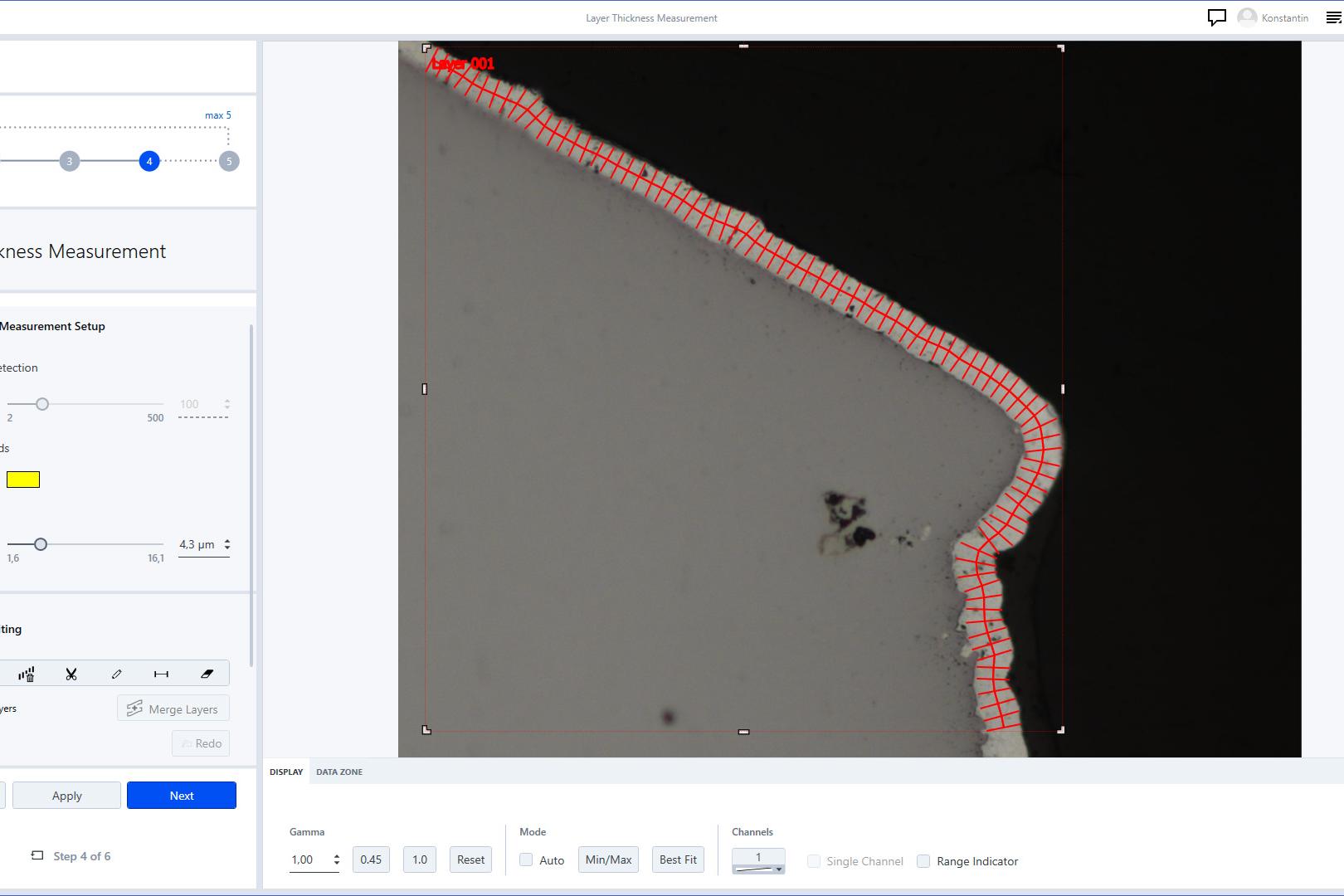 Layer Thickness Measurement