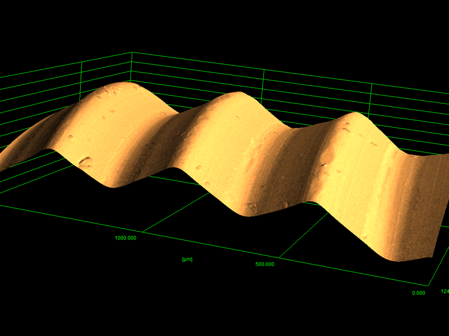 Thread of a screw reconstructed using 3DSM