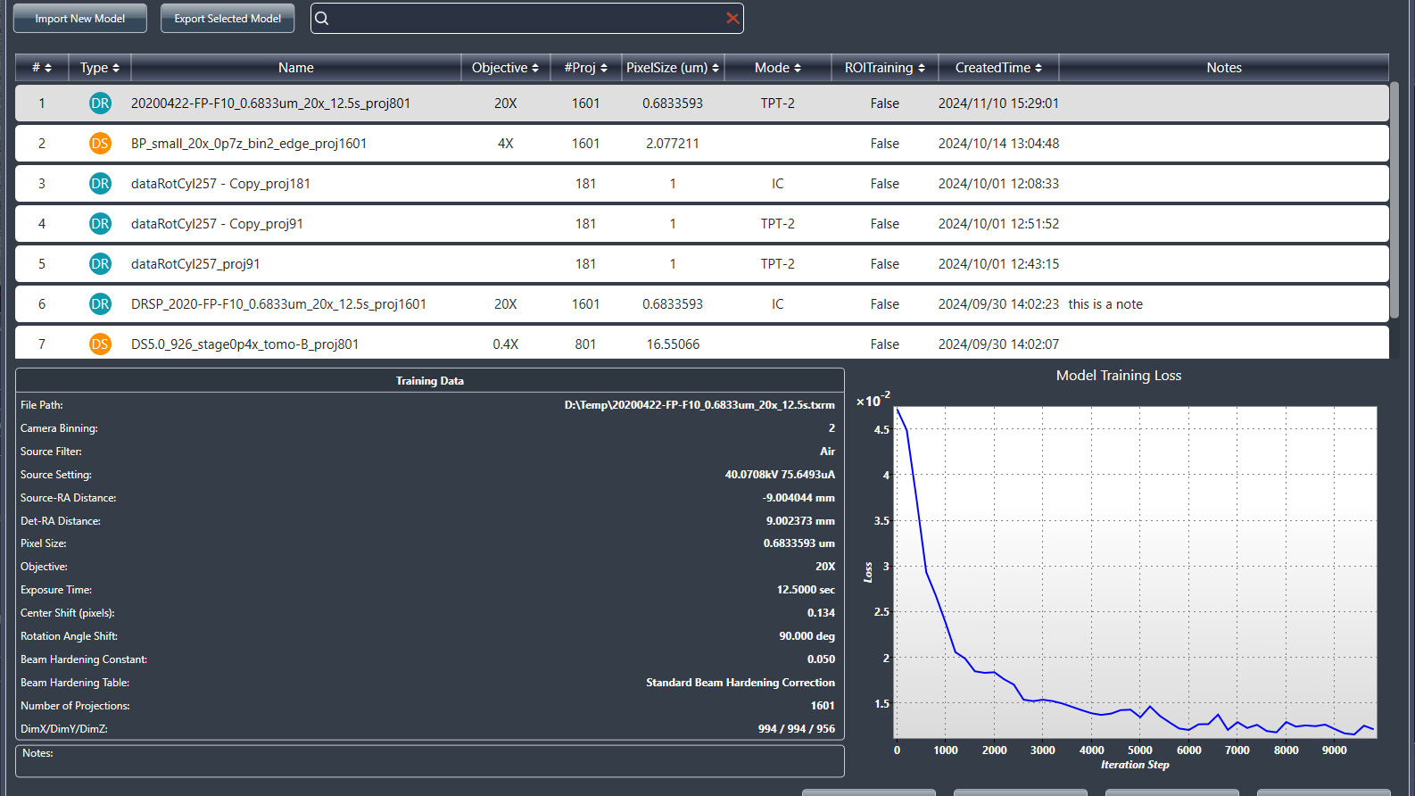 Model Database User Interface. Searchable, sortable information for every model
