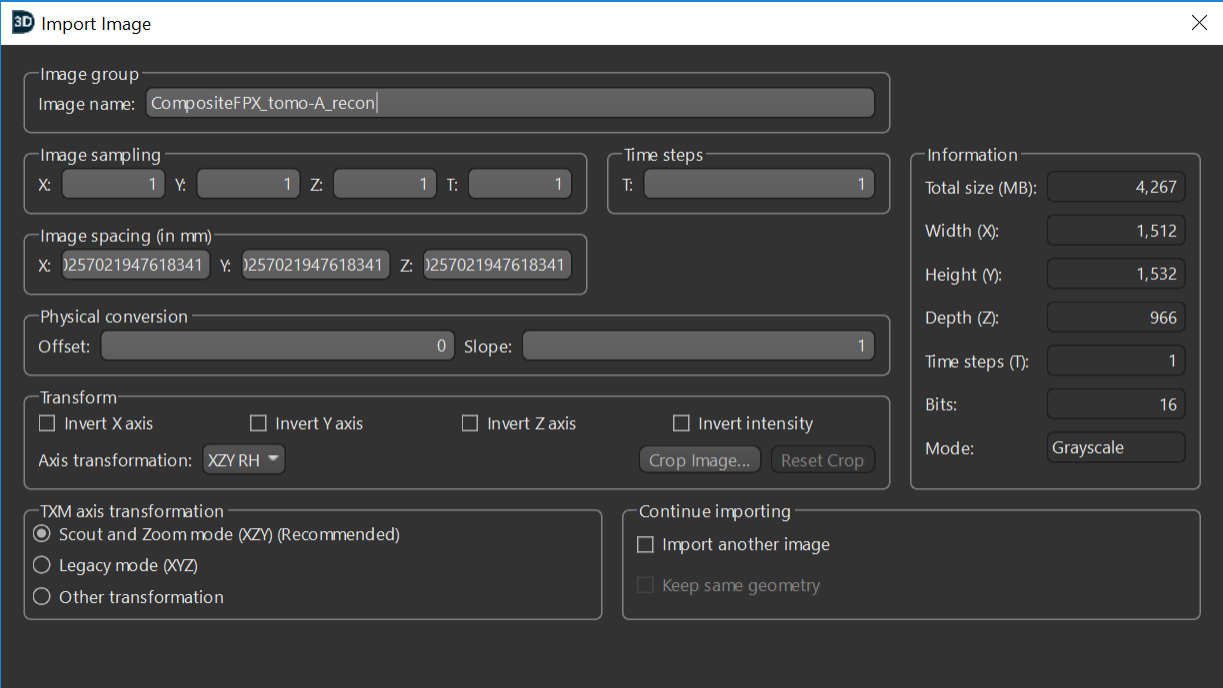 Screen of Dragonfly Export Import software 