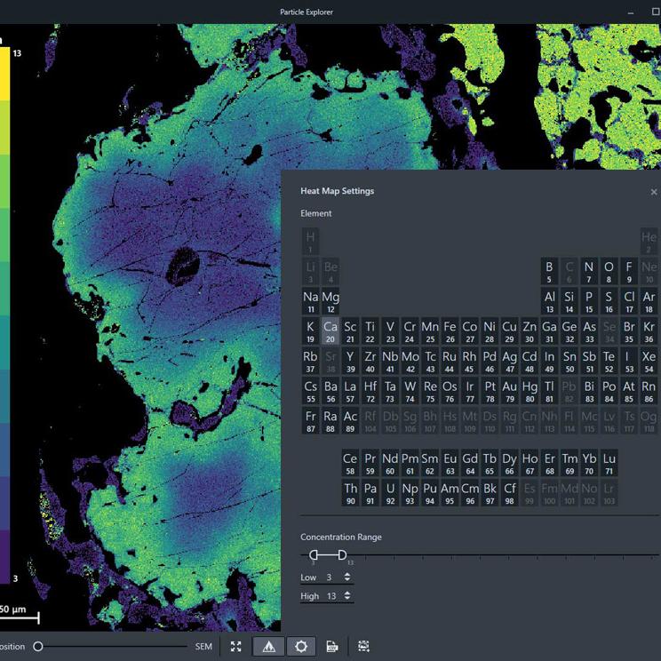Calcium heatmap highlights zoned garnet from Glenelg, Scotland