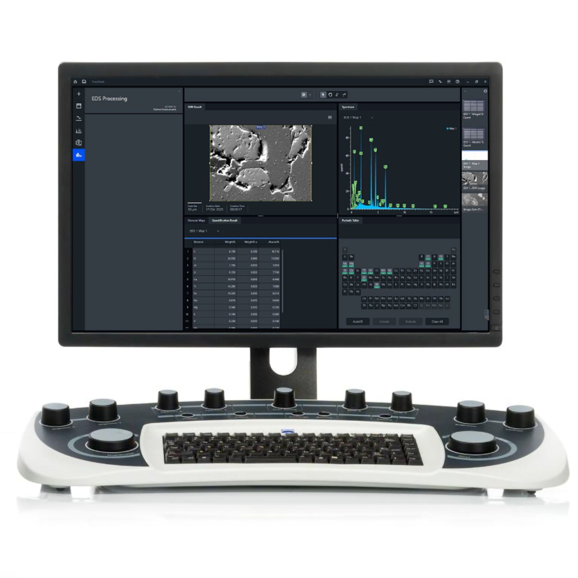 ZEN core for EM on the monitor screen with hard panel in front