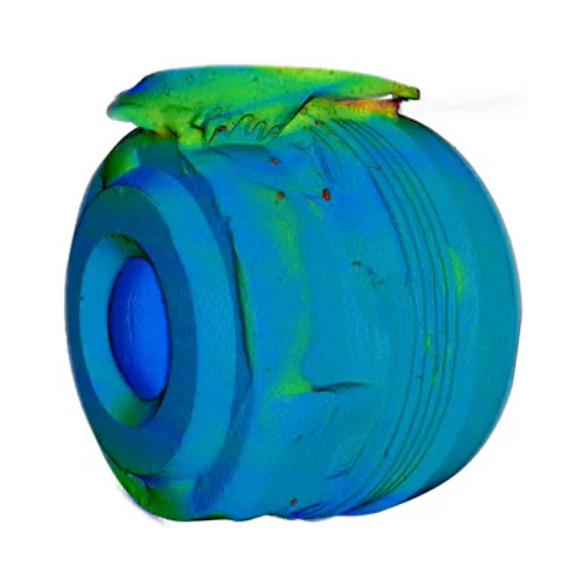 Ensemble de données radiographiques 3D d'un objectif de caméra capturé avec ZEISS Xradia 620 Versa et DeepRecon Pro.