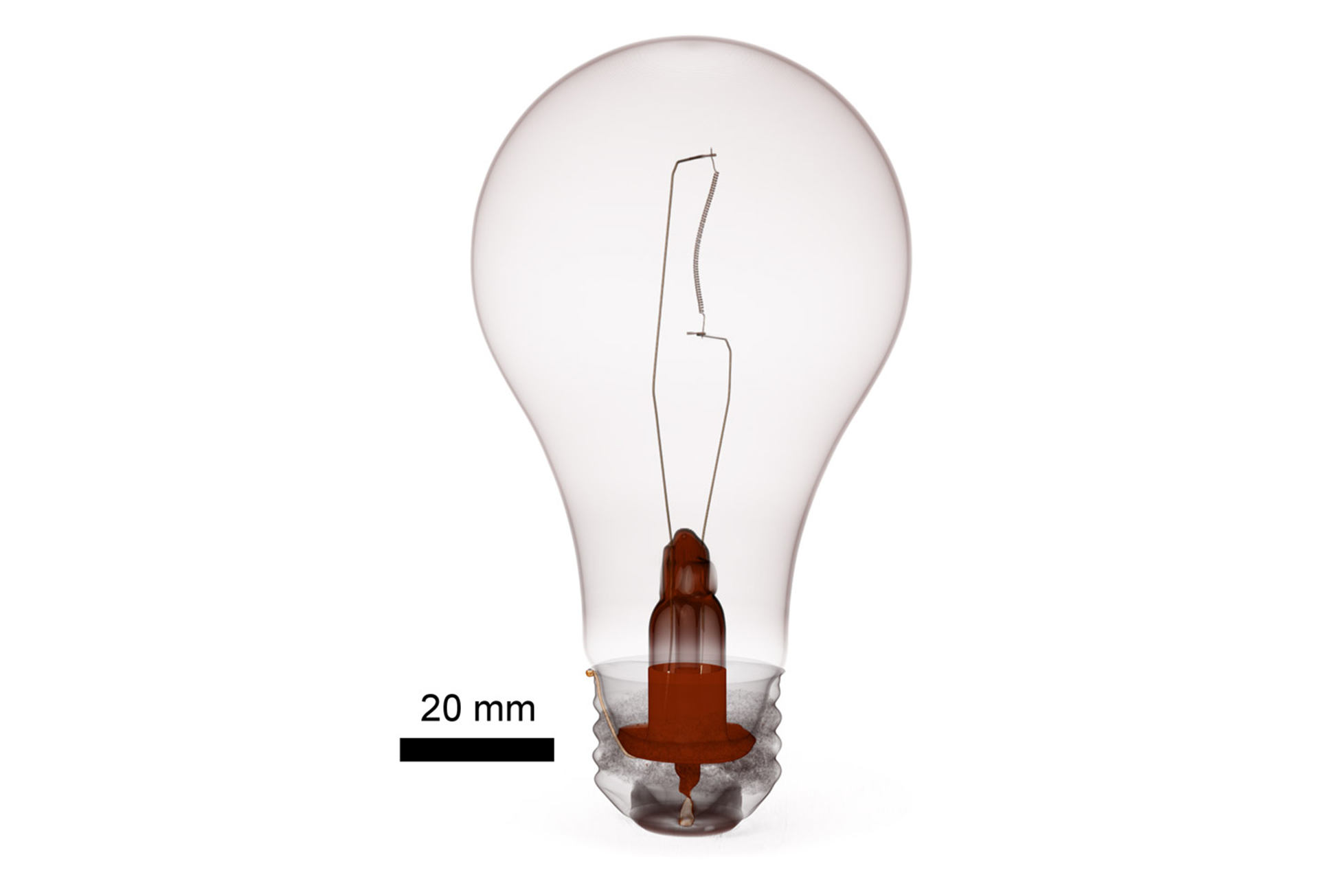 3D rendering of a light bulb