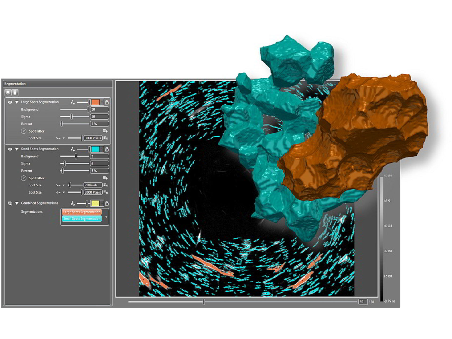 Reconstrucción de granos en 3D