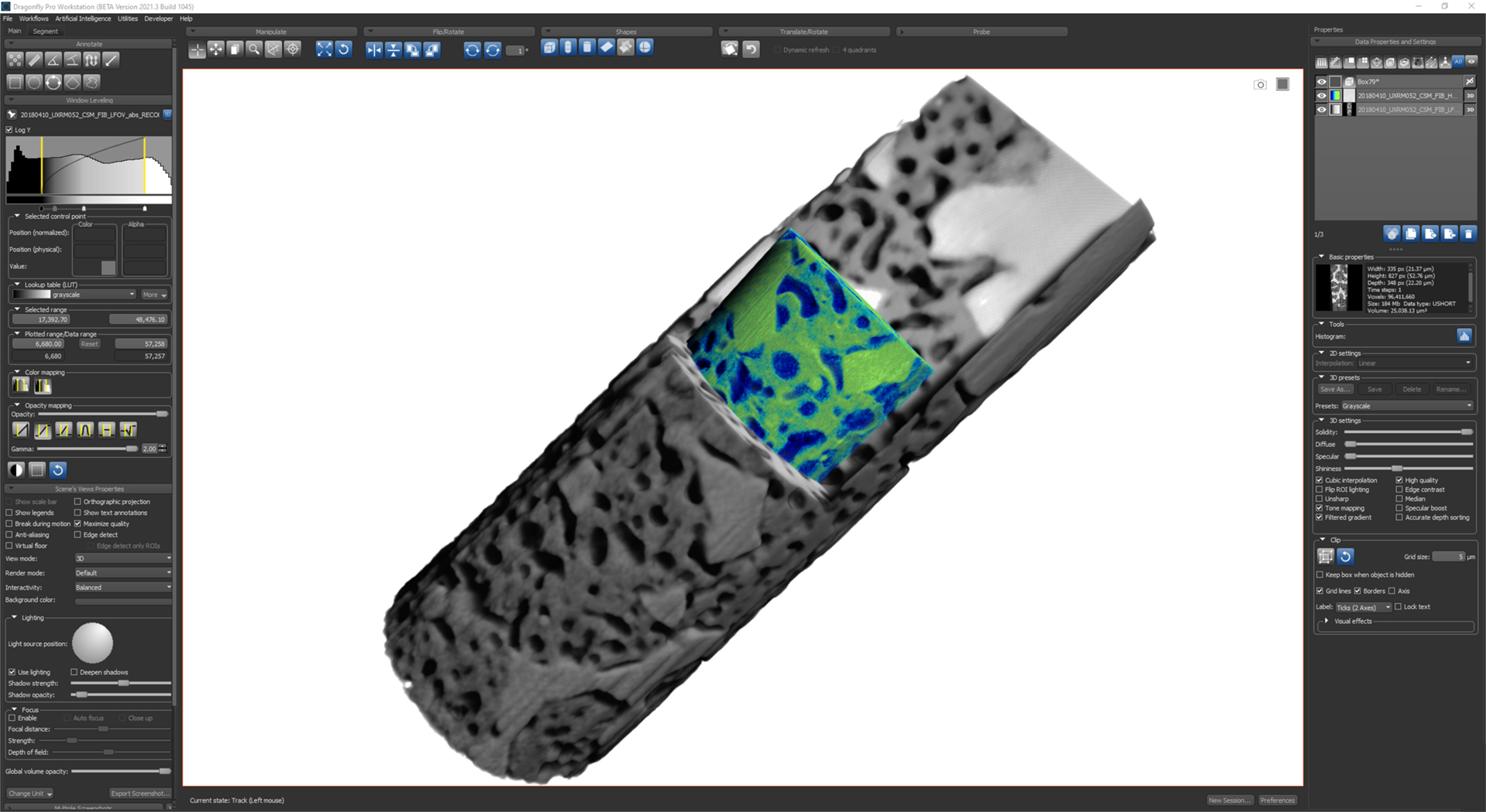 Festoxid-Brennstoffzelle, aufgenommen mit Xradia Ultra. Probe mit freundlicher Genehmigung von: Colorado School of Mines, USA. Probe mit freundlicher Genehmigung von: Colorado School of Mines, USA.