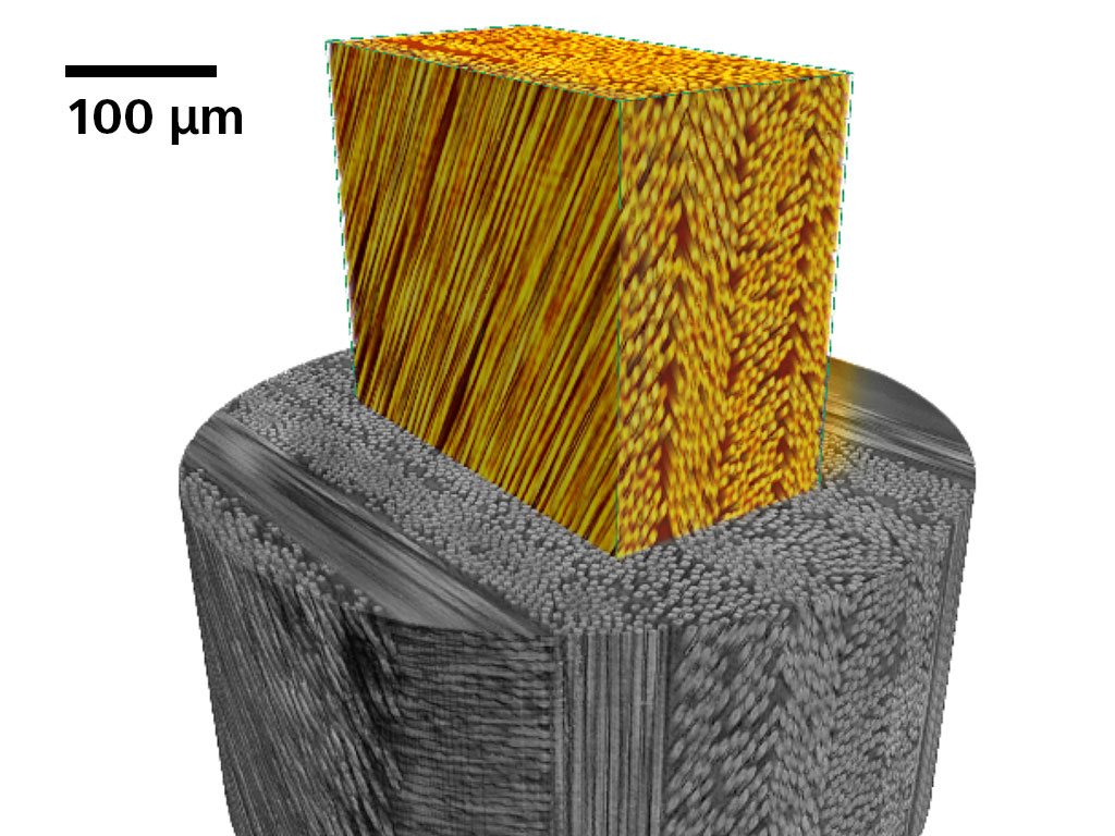 Composite polymère renforcé de fibres de carbone. 