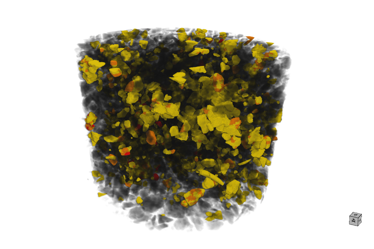 Cu-Ni ore: 4-minute FAST Mode scan with DeepRecon Pro AI-assisted automated mineralogy with Mineralogic 3D provides particle analysis and mineral identification direct from XRM data for process mineralogy, liberation, and locking.