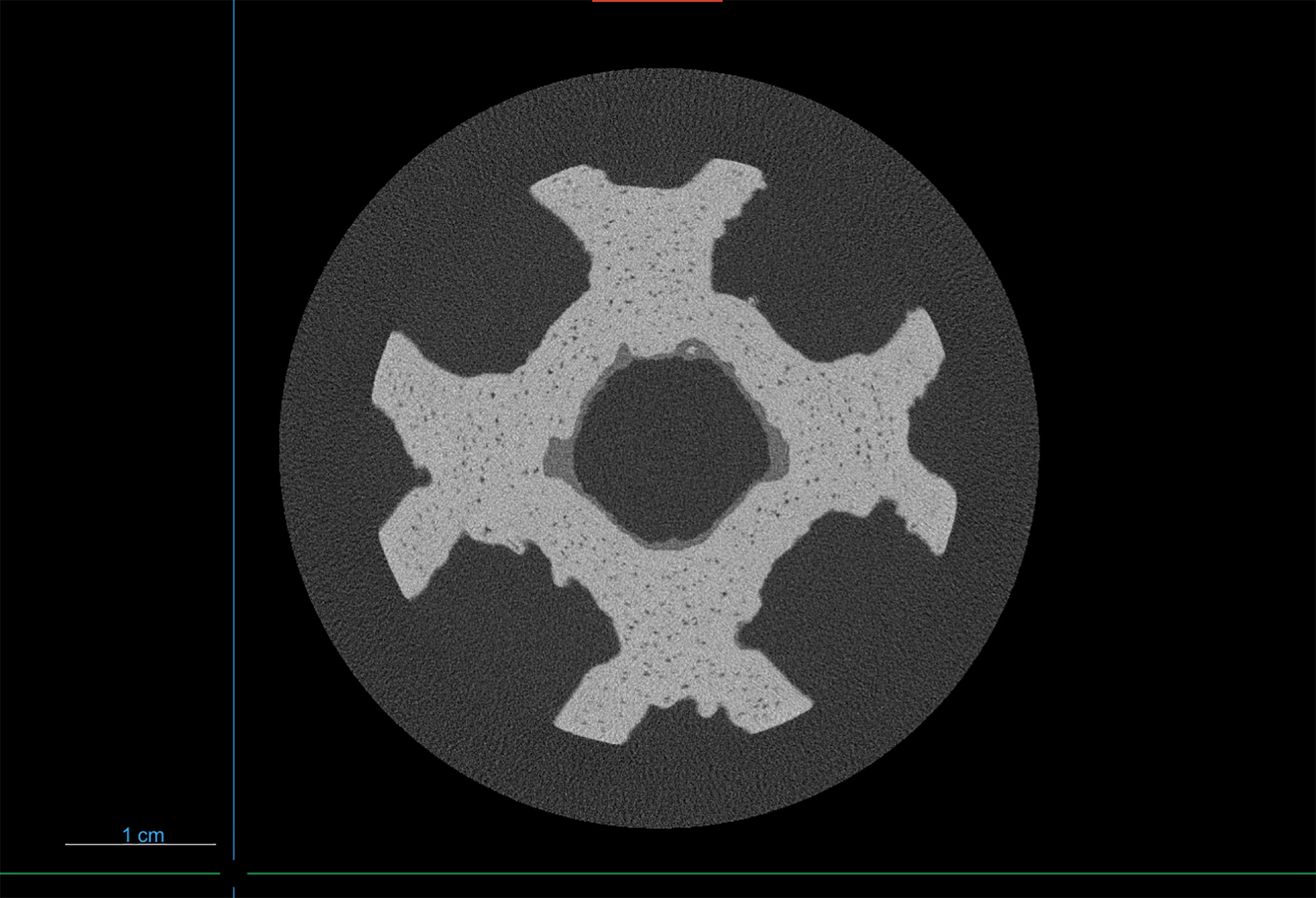 3D printed plastic lattice imaged in 17 seconds in FAST Mode on FPX.
