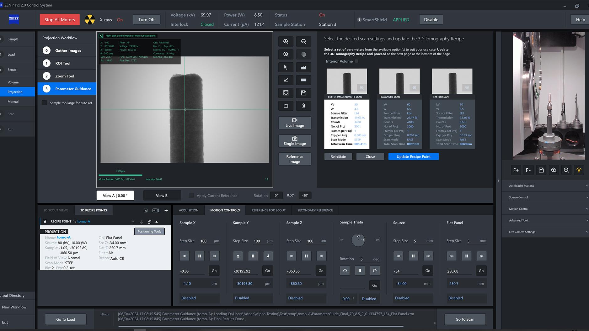 ZEN navx workflow selection 