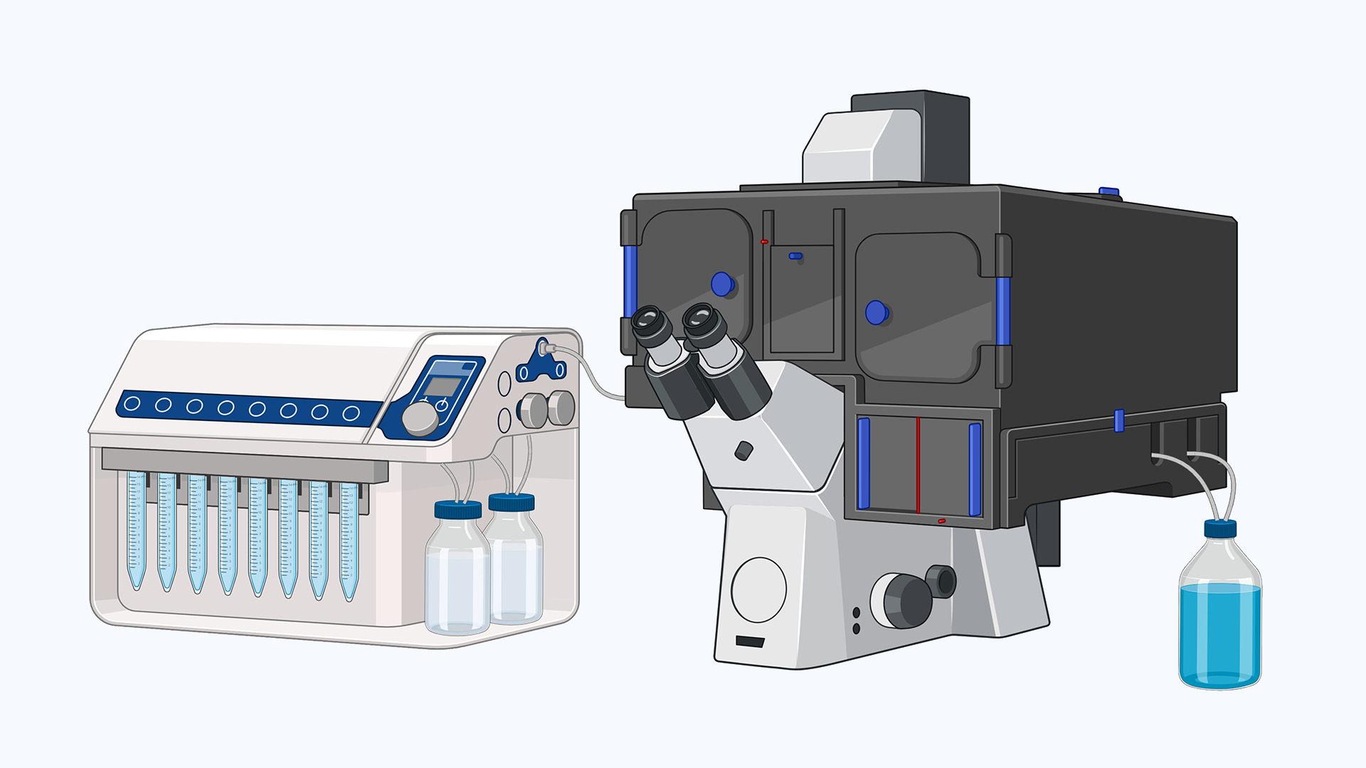 Figure 2: Experimental microfluidics set-up