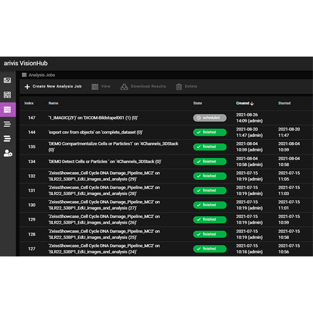 Figure 8B: Analysis scheduler. Analysis jobs are queued