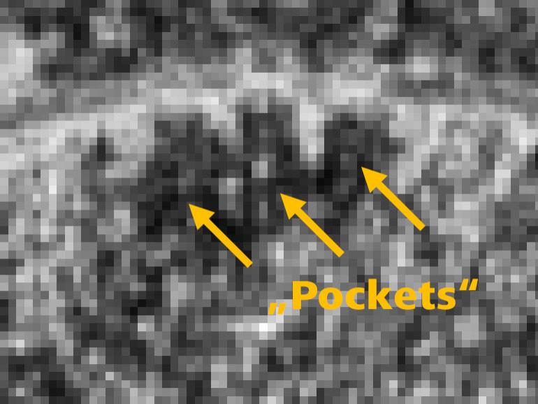 Pockets under nuclear pore complexes
