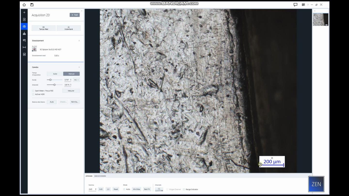 Réaliser une Acquisition 2D avec ZEISS ZEN Core