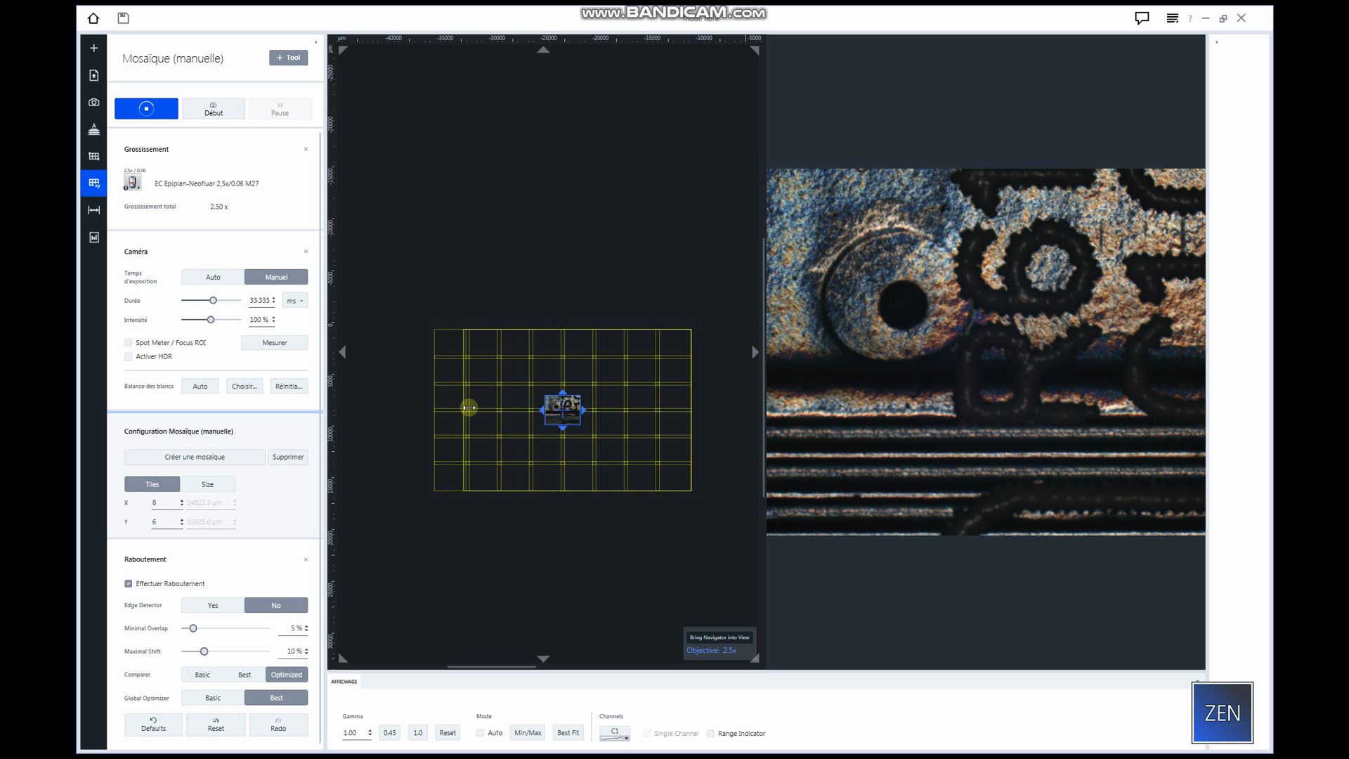 Image capturée d'une vidéo présentant la réalisation d'une mosaïque d'images manuelles