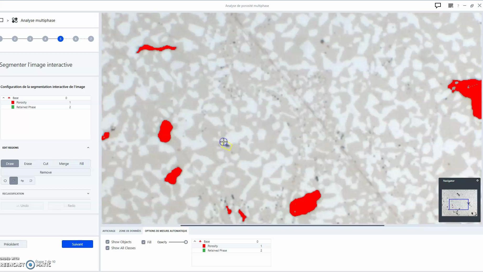 Image capturée d'une vidéo présentant une fonction Multiphase Basique