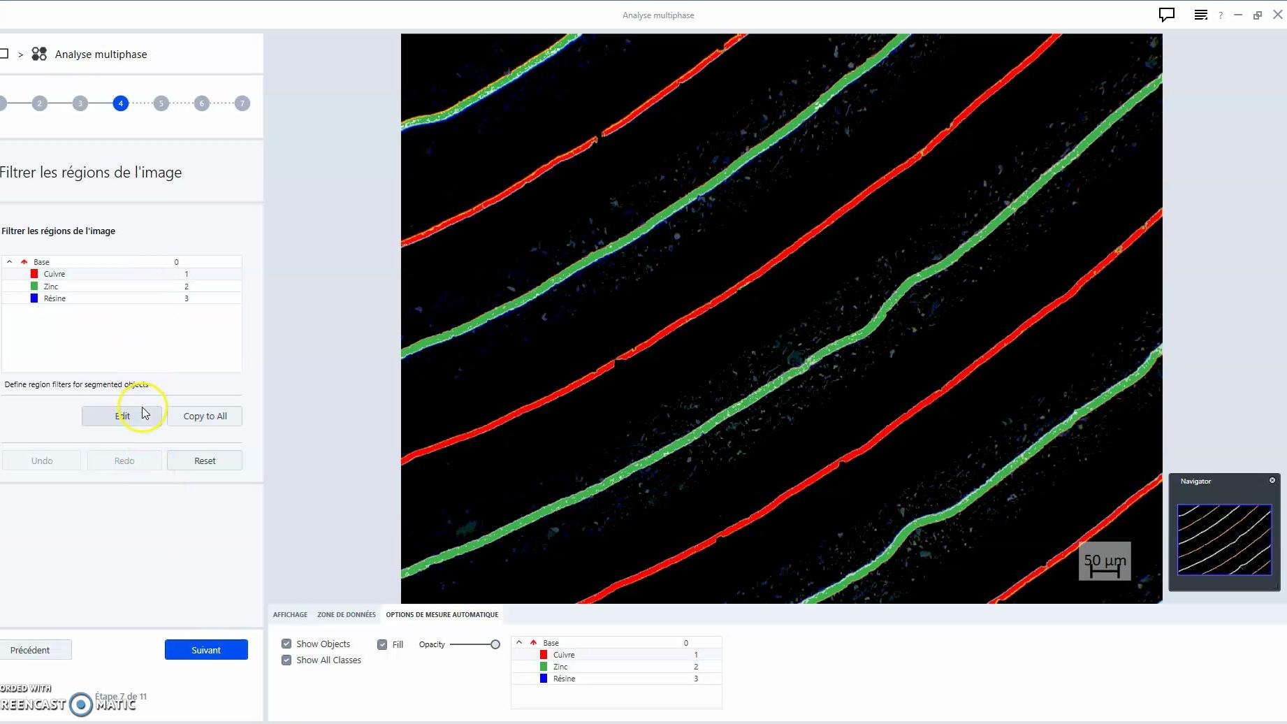 Image capturée d'une vidéo présentant une fonction Multiphase Avancée