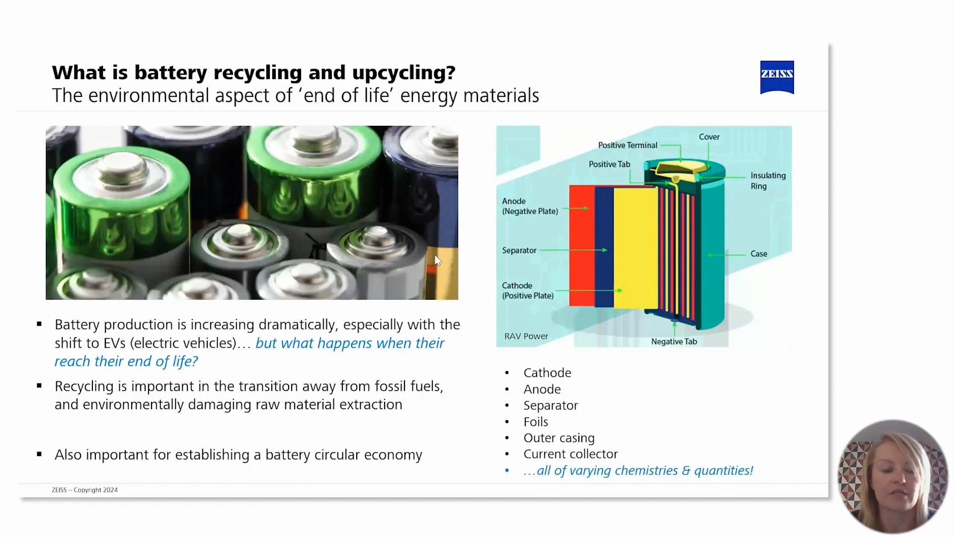 Thumbnail for a webinar titled "Exploring Batteries and Other Energy Materials with Advanced X-Ray Microscopy"
