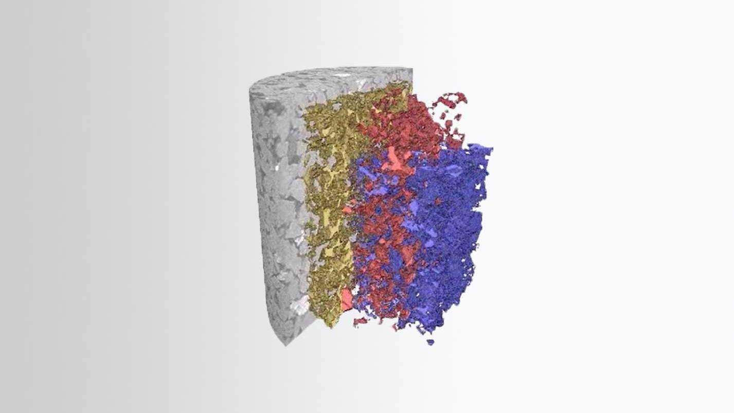In Situ Episode 2: Pore Scale Imaging of a Flow through a One Inch Core