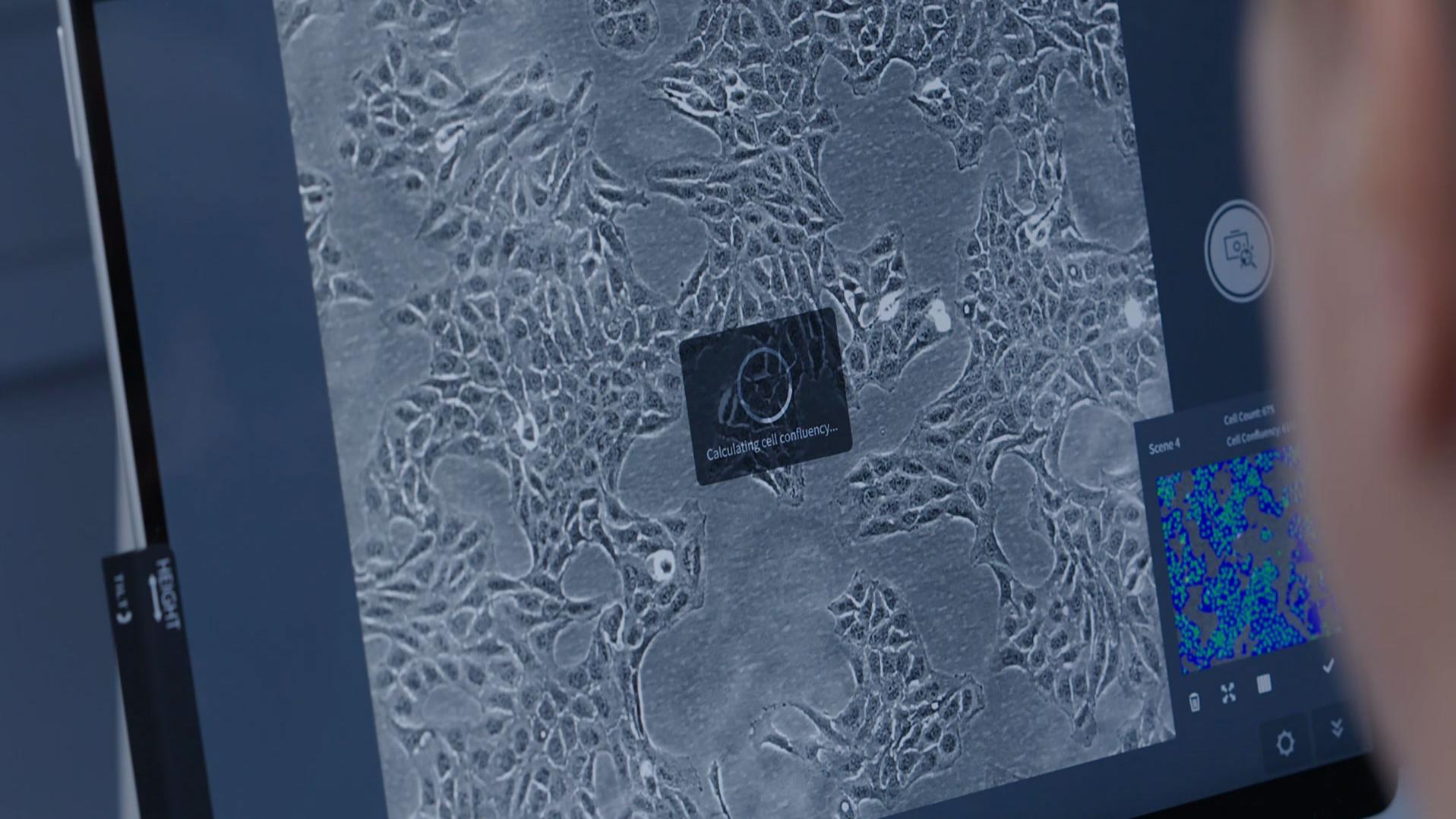 A screen showing the Labscope system