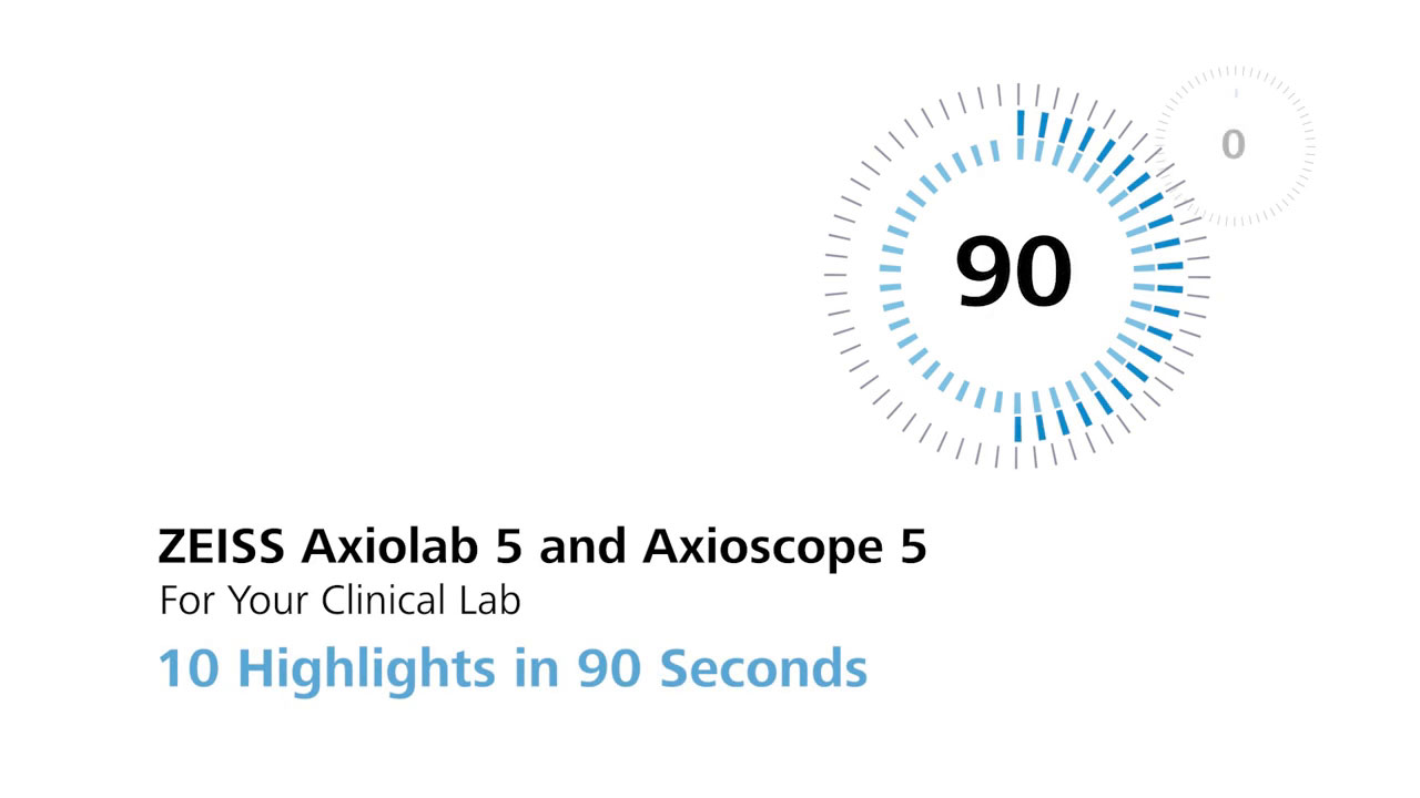 Image excerpt from the product trailer ZEISS Axiolab 5 and Axioscope 5 - For Your Clinical Lab