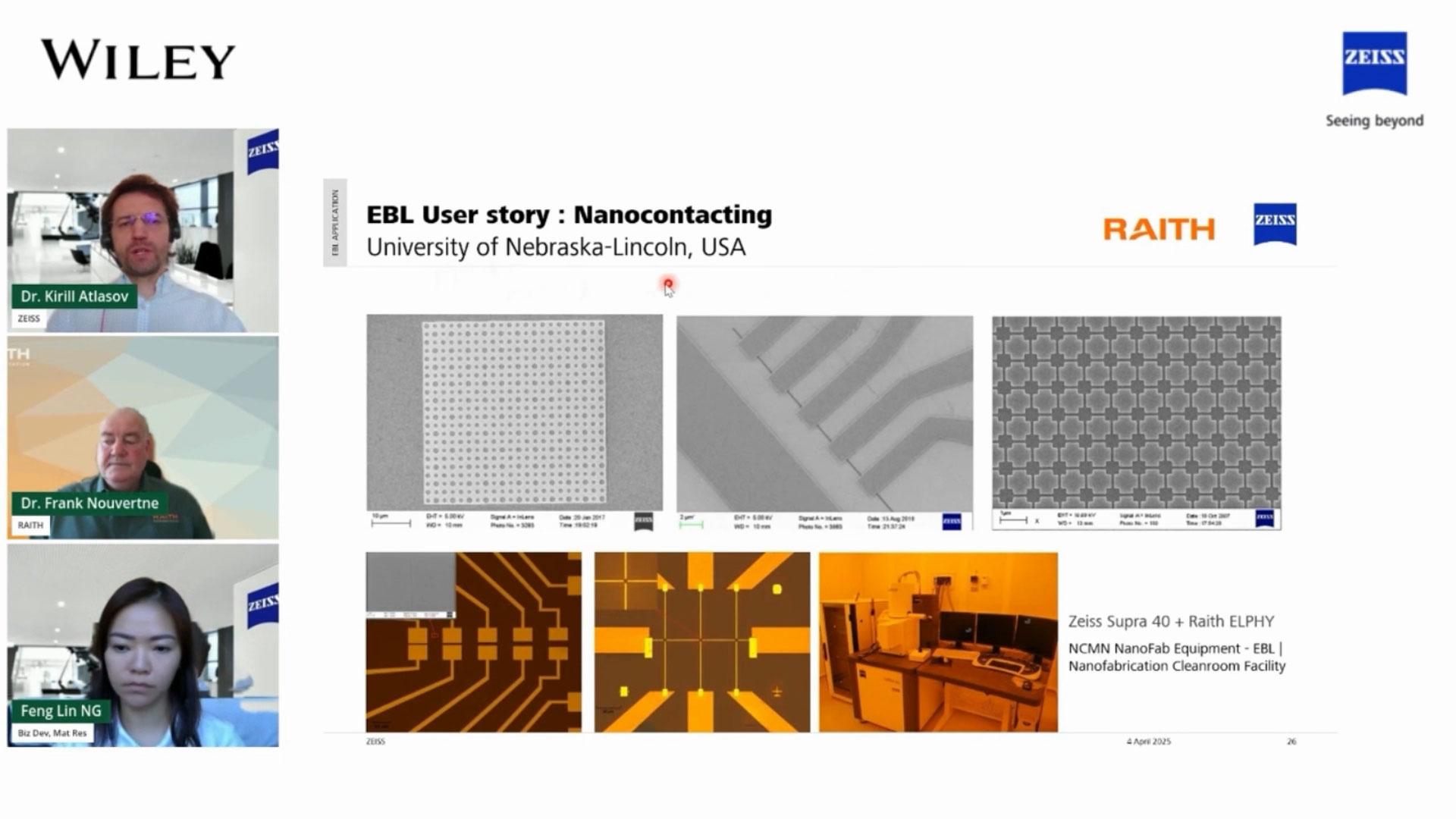 Image excerpt from the webinar How EBL Enables High Quality Nanopatterning and Nanolithography