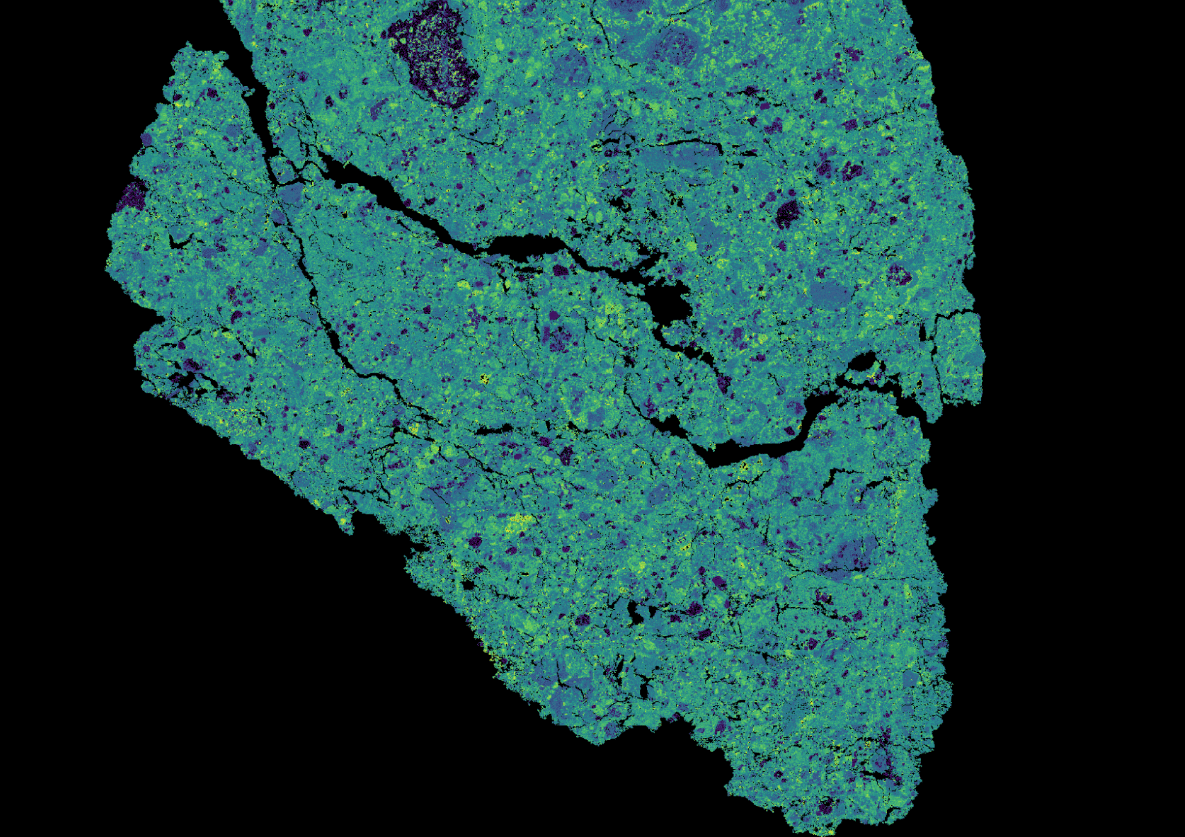 Winchcombe meteorite 2-phase SEM-EDX map