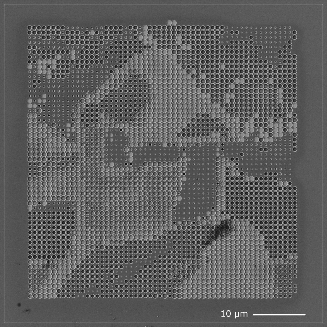  Mie-voids in a Silicon Wafer | Reproduction of Improvisation 9 from Kandinsky