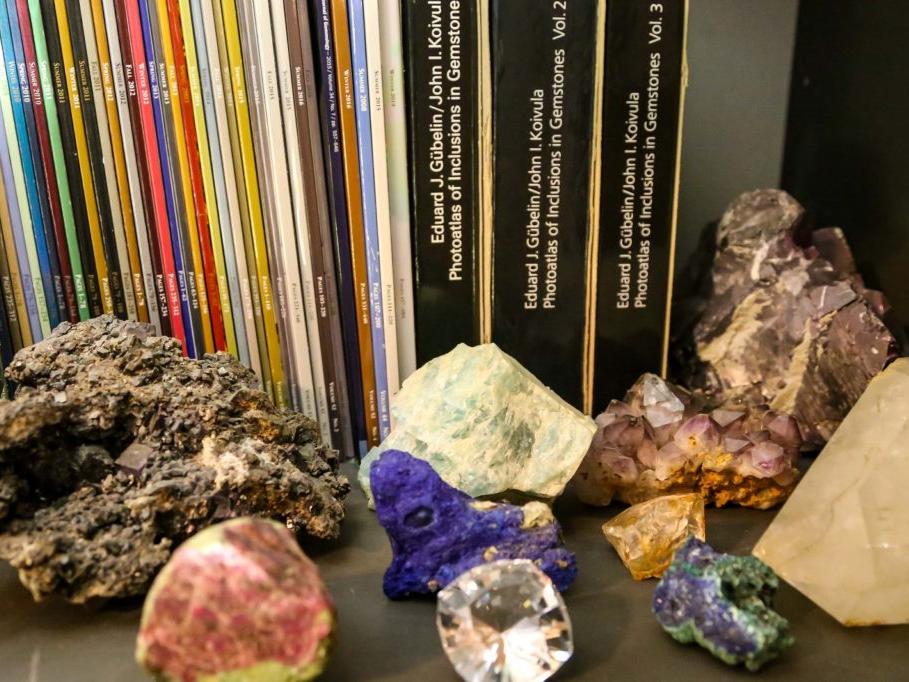 Mineral specimens Nathan Renfro inherited from his grandfather