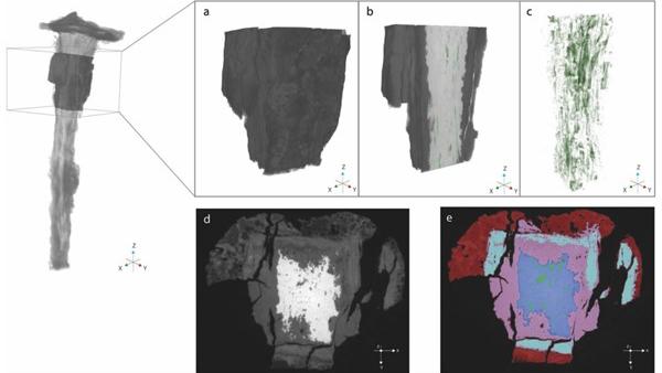 High Resolution X-ray Microscopy Unveils Microstructural Detail of Iron Nail Artifact
