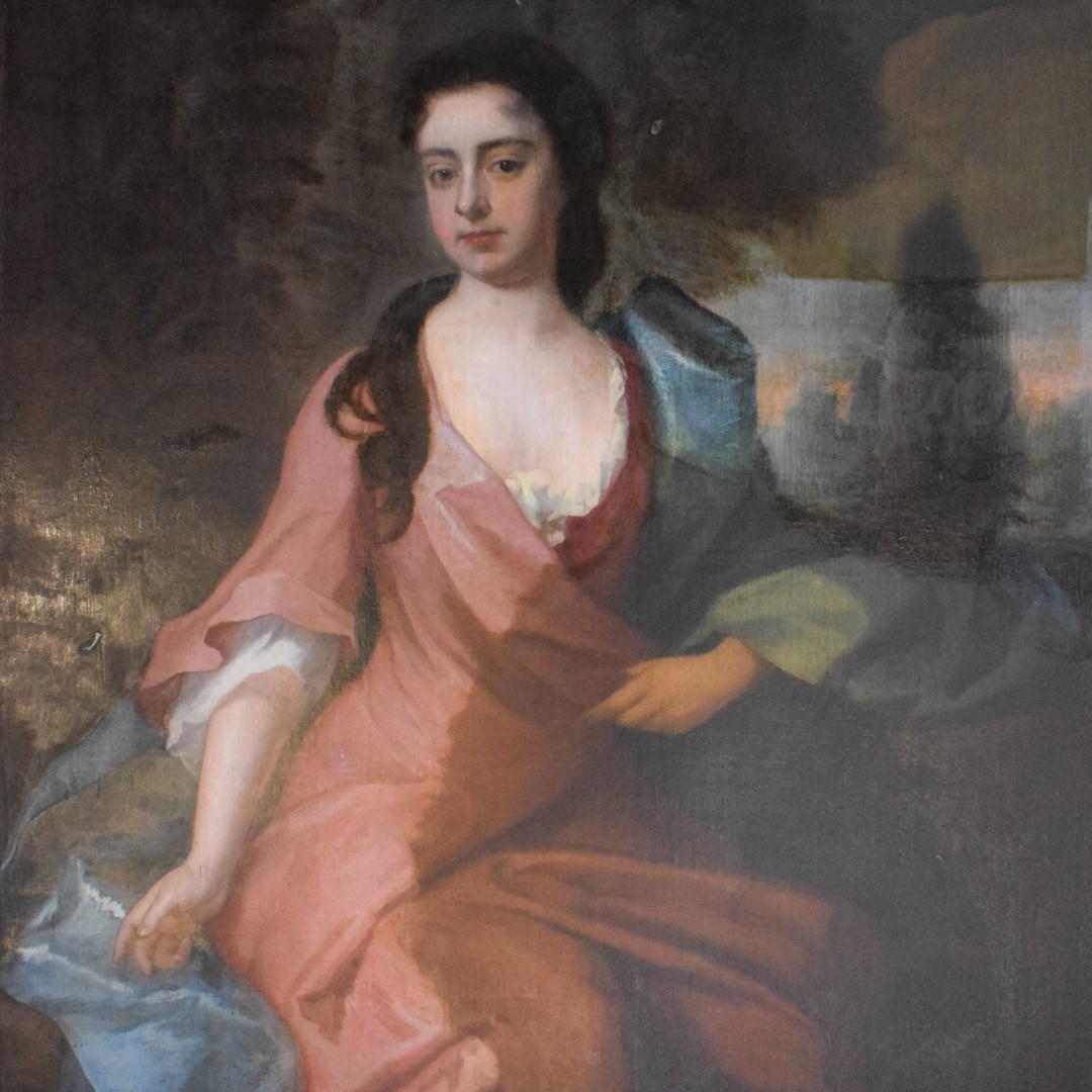 Queen Anne painting during treatment