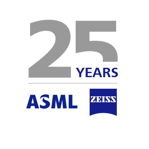 The logo of the 25 years of strategic partnership between ZEISS SMT and ASML