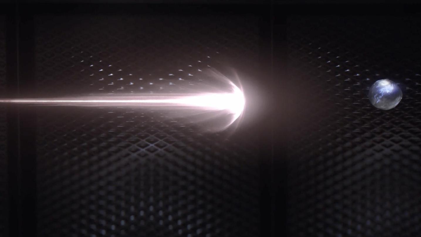 Visible EUV radiation in the form of a laserball 