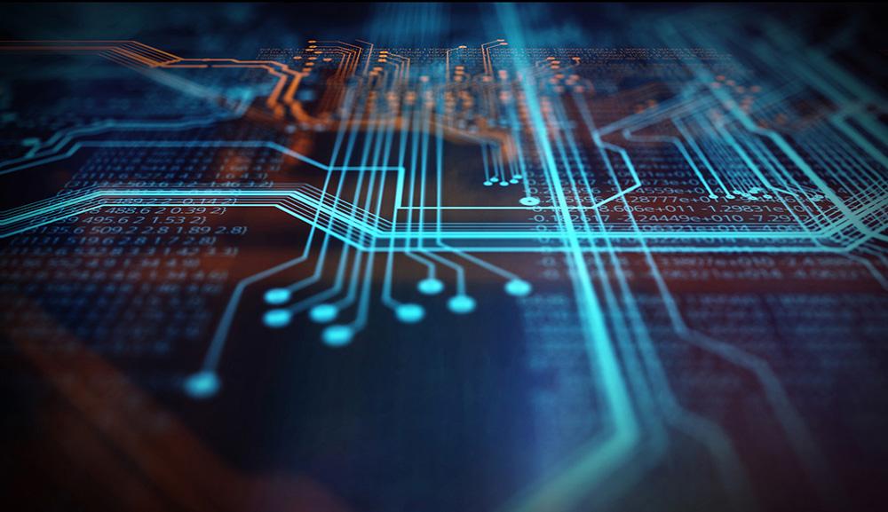 EUV technologies: Digitalization makes self-driving cars possible - here is shown the microchip structure lightes