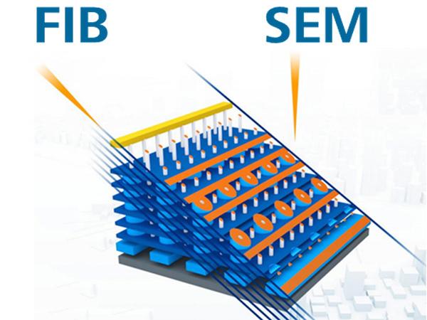 A graphic of FIB-SEM combination 