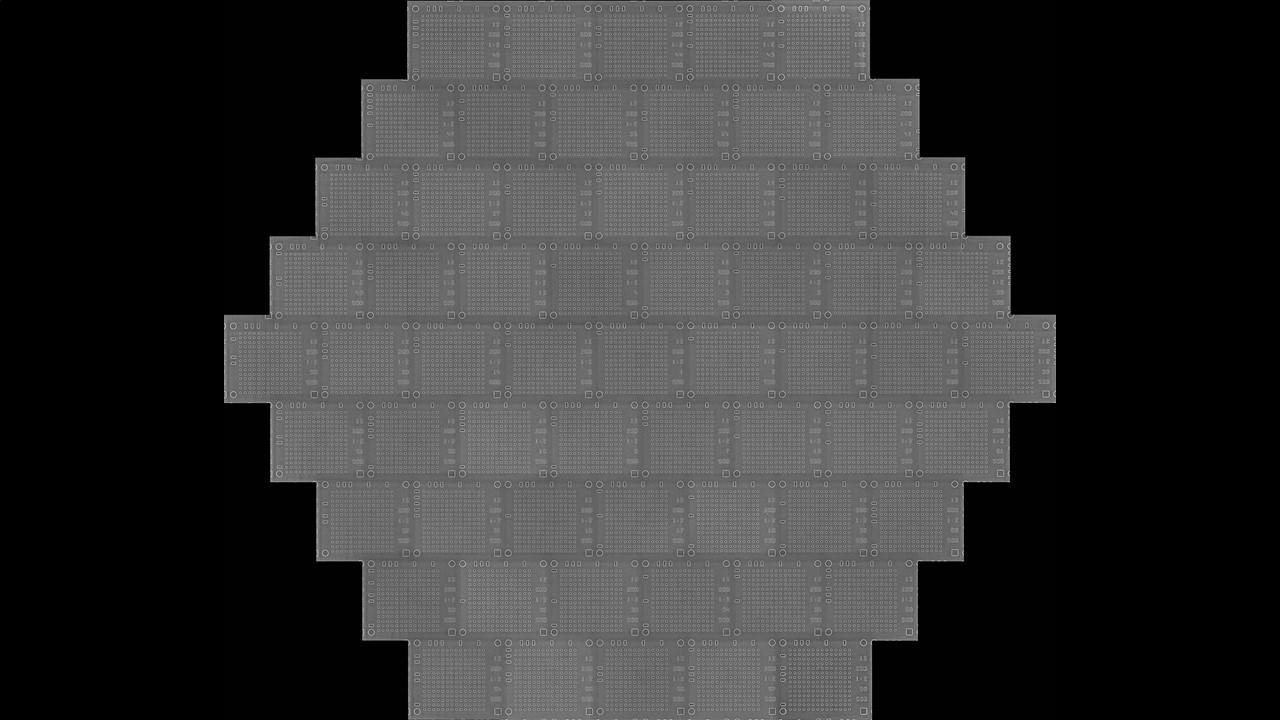 View of silicon test sample