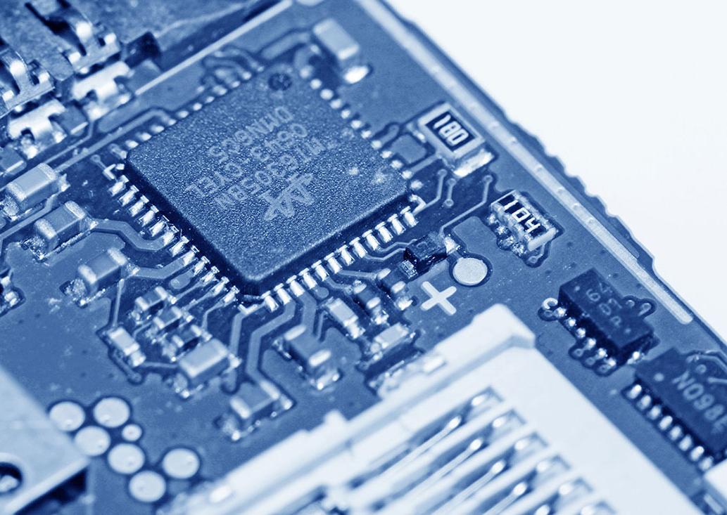 A microchip in an electrical device 