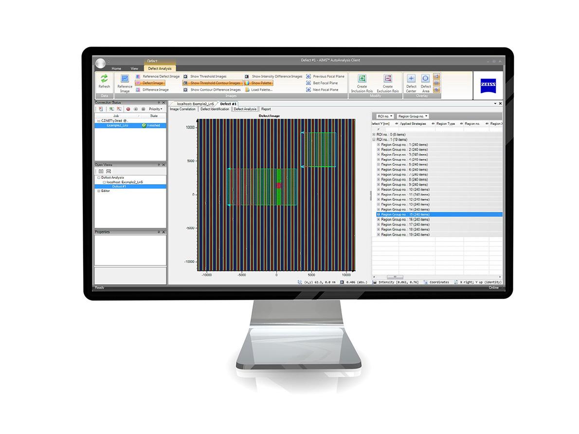 Screen with repair analysis software