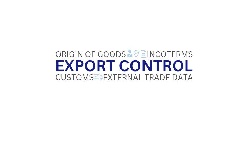 The logo of export controls exists of different wordings