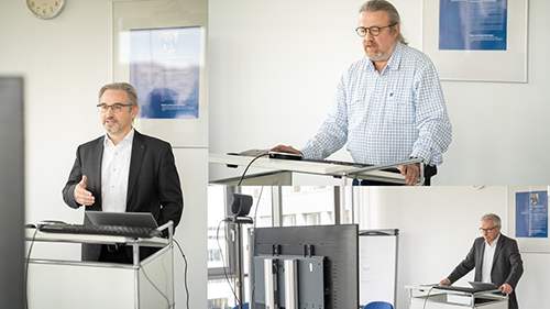 Speaker at the lectern during the Autumn School 2021