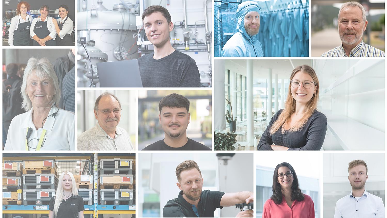 A gallery shows many faces of ZEISS employees
