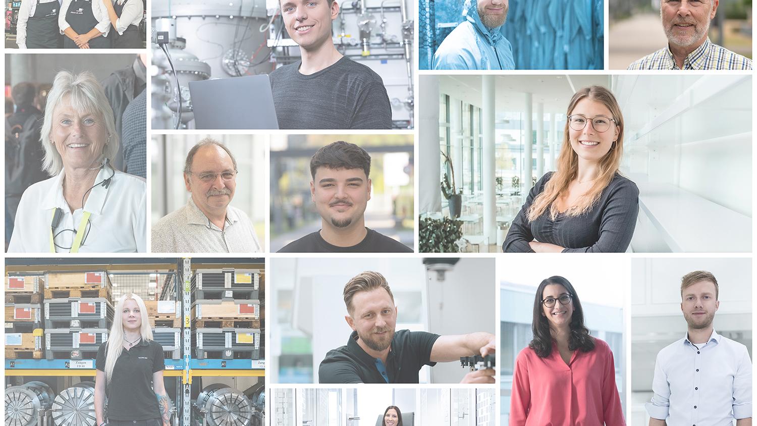 A gallery shows many faces of ZEISS employees