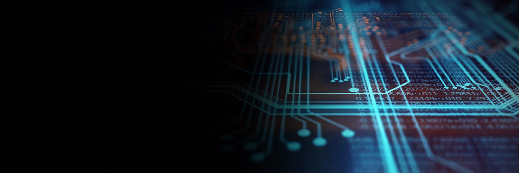 Microchips structures are seen in a light very bright