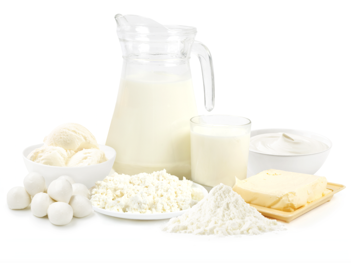 Dairy products for illustration of measurement points and parameters