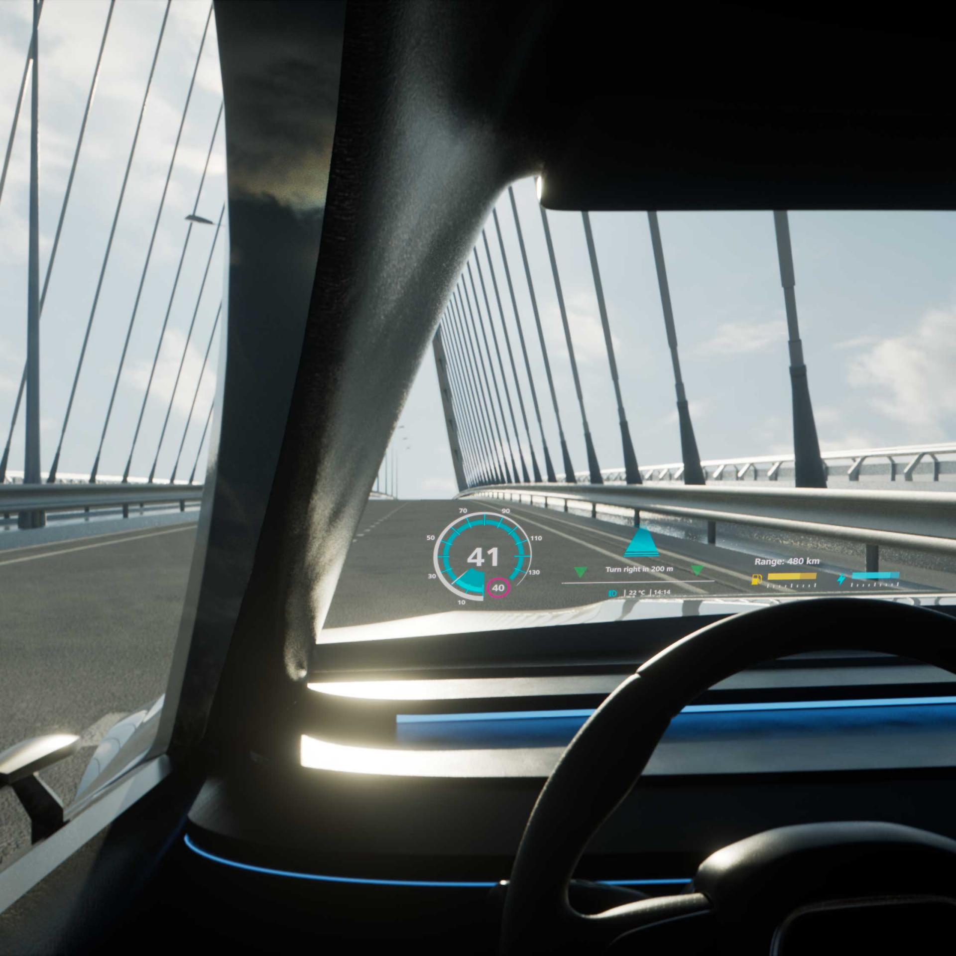 Transparent displays for safety and comfort