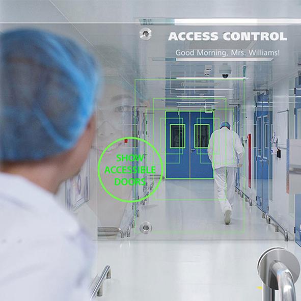 Customize access authorizations with multifunctional smart glass