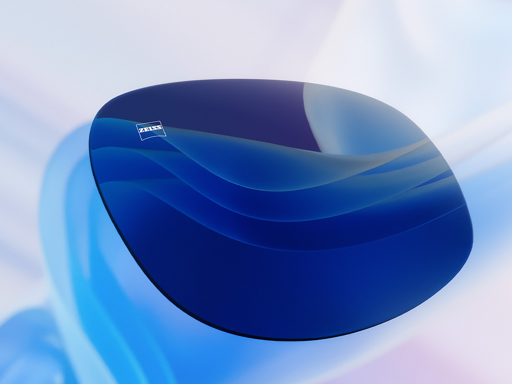3D CGI illustration of a tinted lens showcasing clear view with rich contrast.