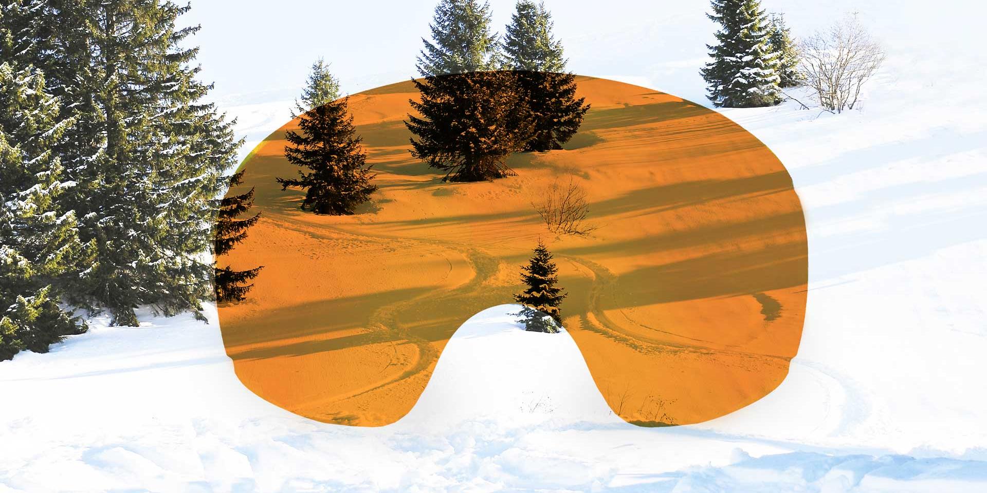 Image illustrating the lens for snow goggles in Sonar colour