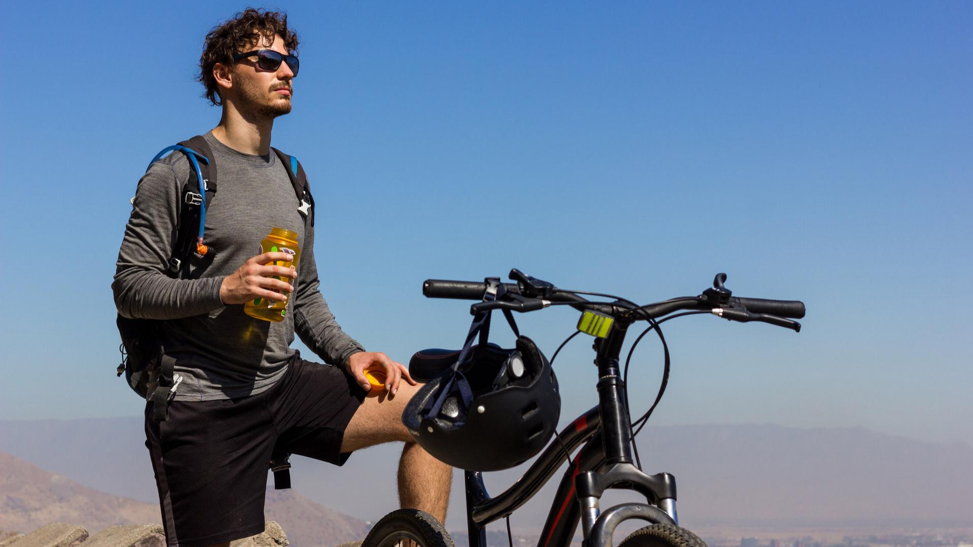 Photp of a cycling man