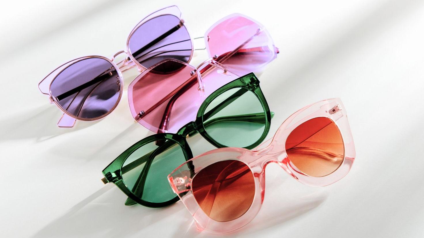 Images that show different sun lens fashion colours option